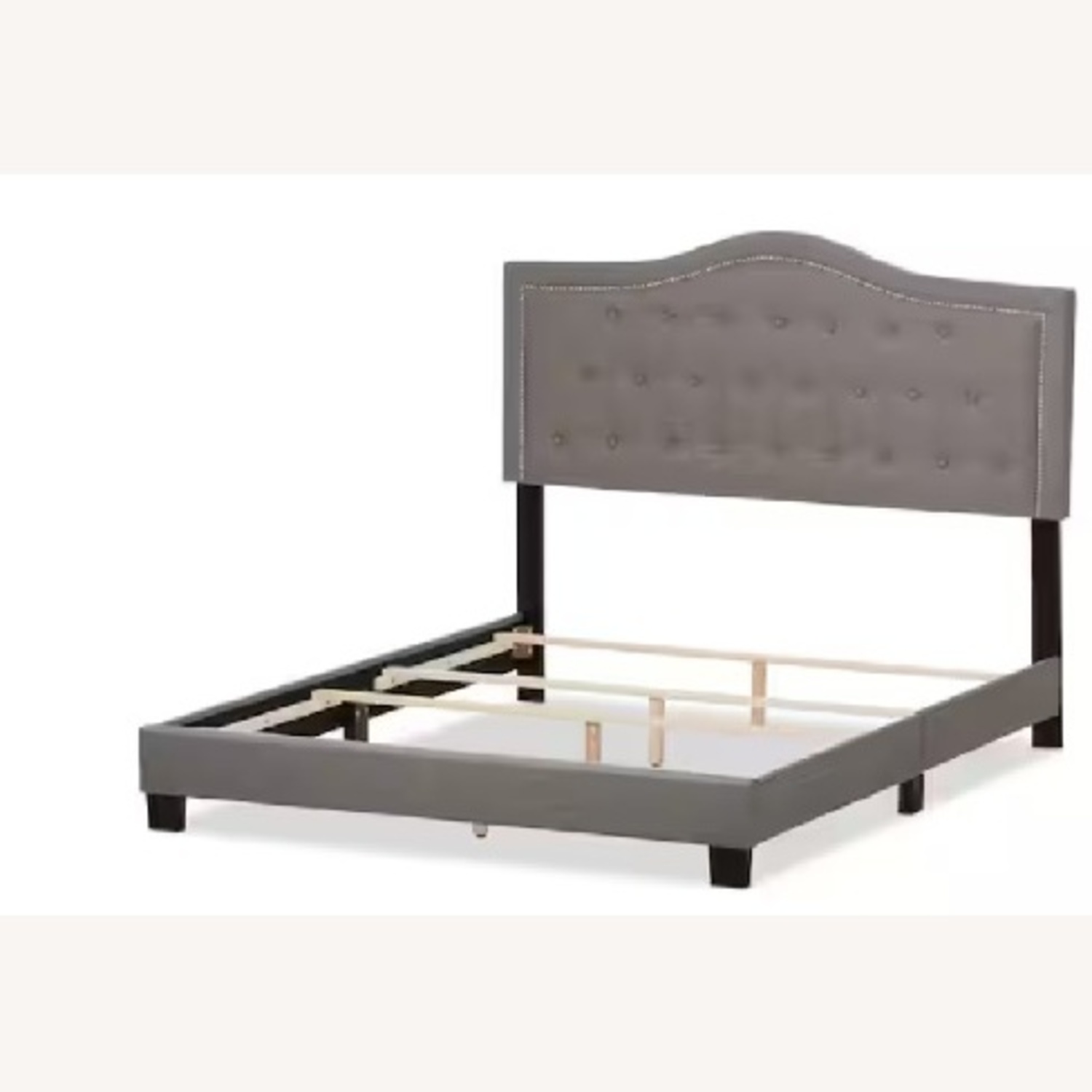 Baxton Studio Light Gray Fabric Full Bed - image-6
