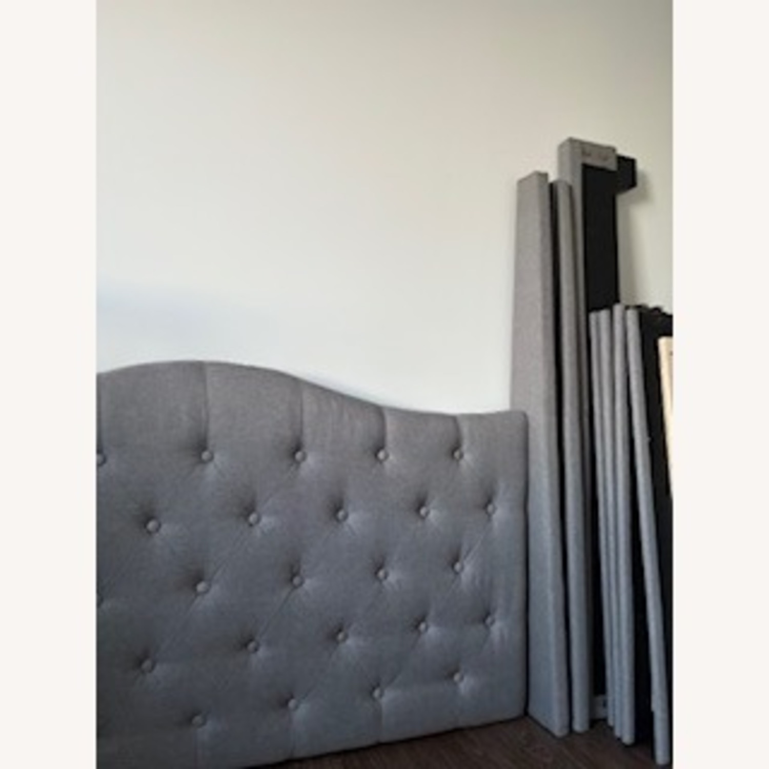 Baxton Studio Light Gray Fabric Full Bed - image-2