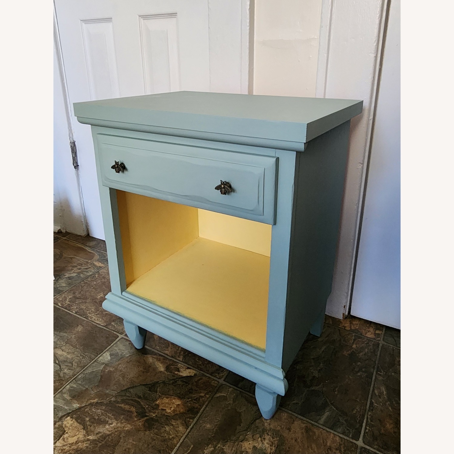 Custom-made Solid Wood Side Table in Sage - image-3