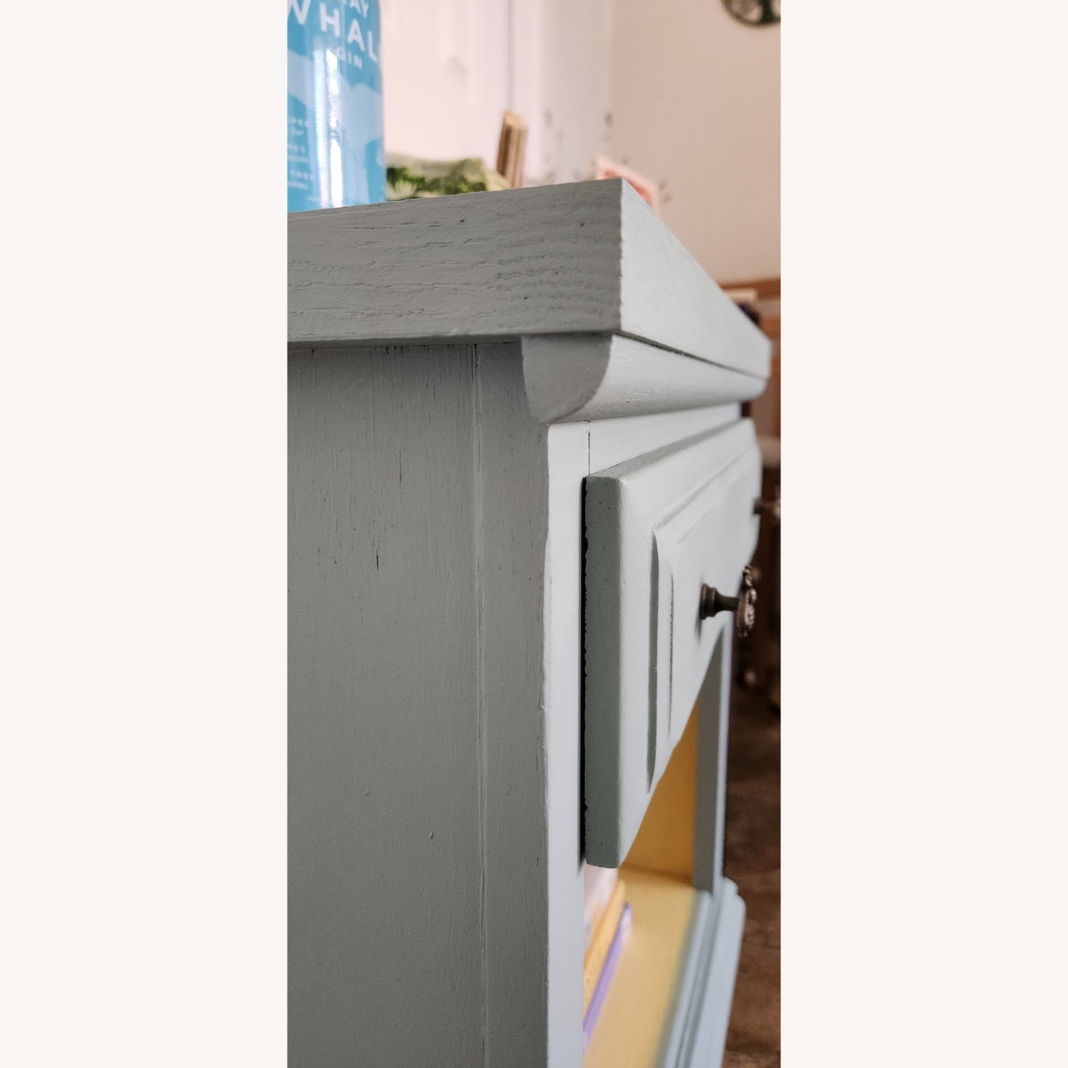 Custom-made Solid Wood Side Table in Sage - image-4