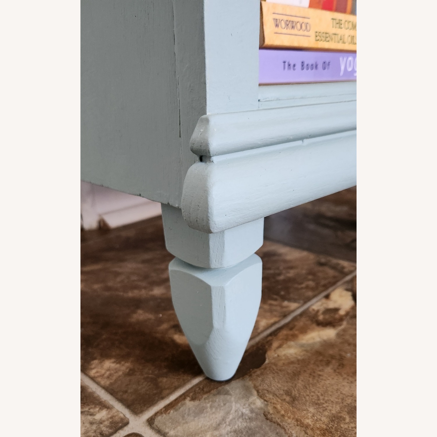 Custom-made Solid Wood Side Table in Sage - image-5