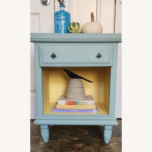 Used Custom-made Solid Wood Side Table in Sage for sale on AptDeco