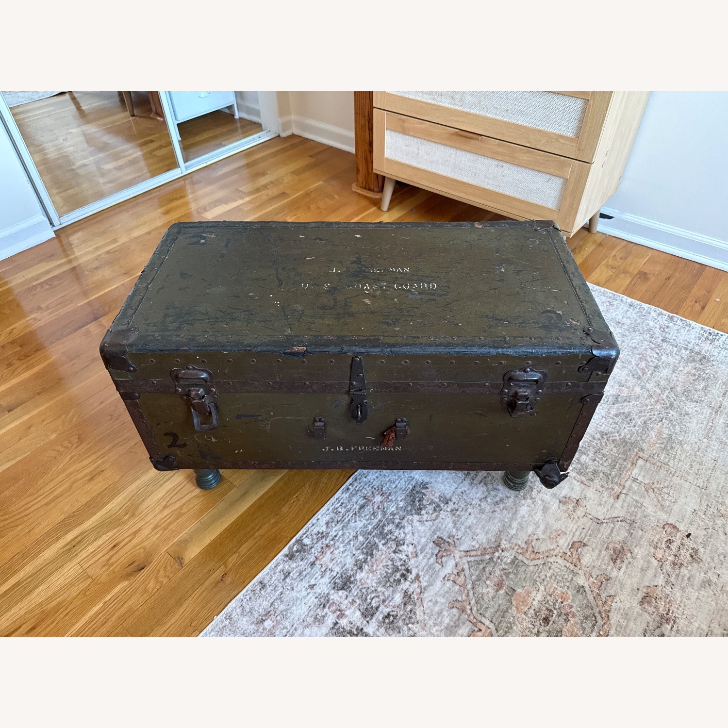 Vintage WWII Military Trunk  - image-1