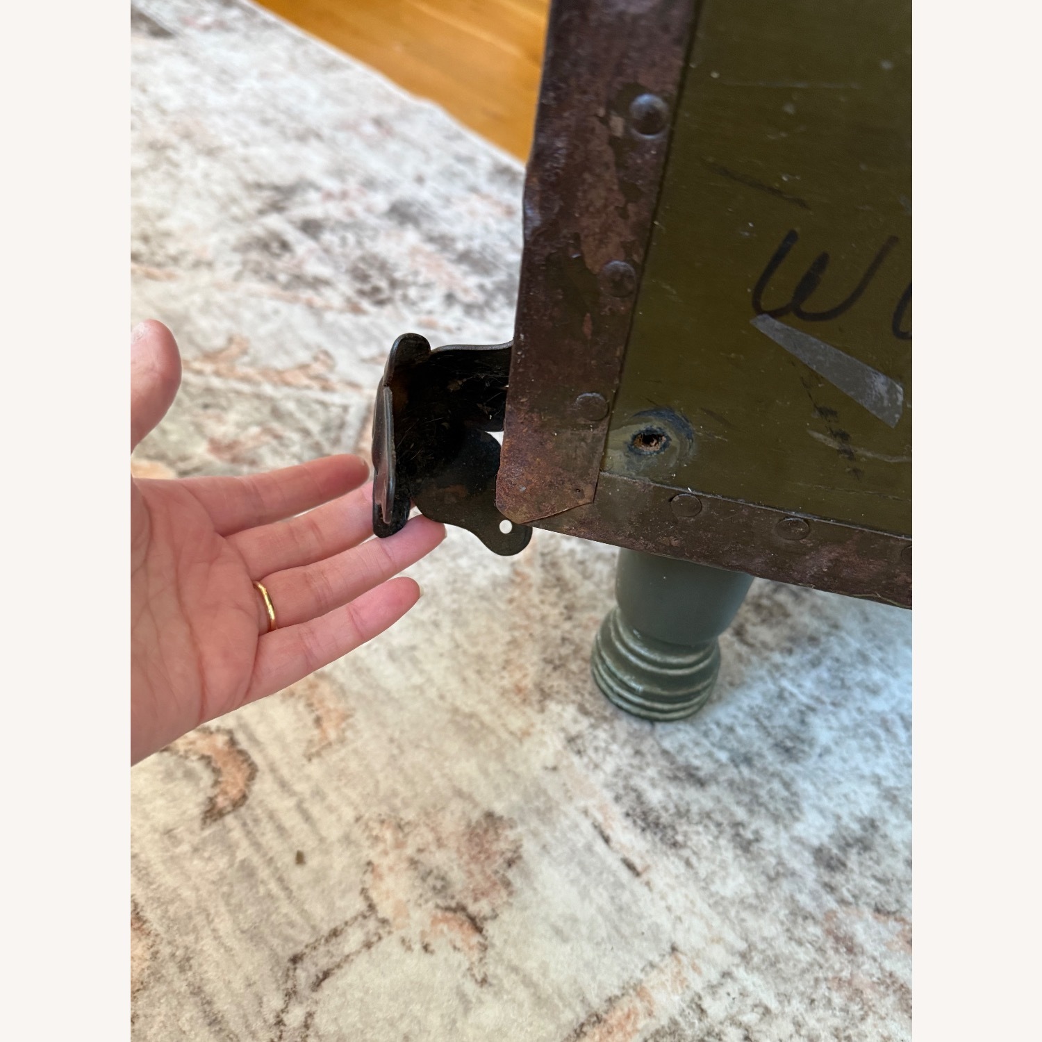 Vintage WWII Military Trunk  - image-4