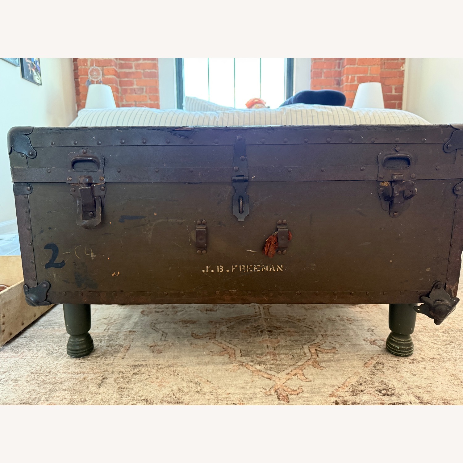 Vintage WWII Military Trunk  - image-15