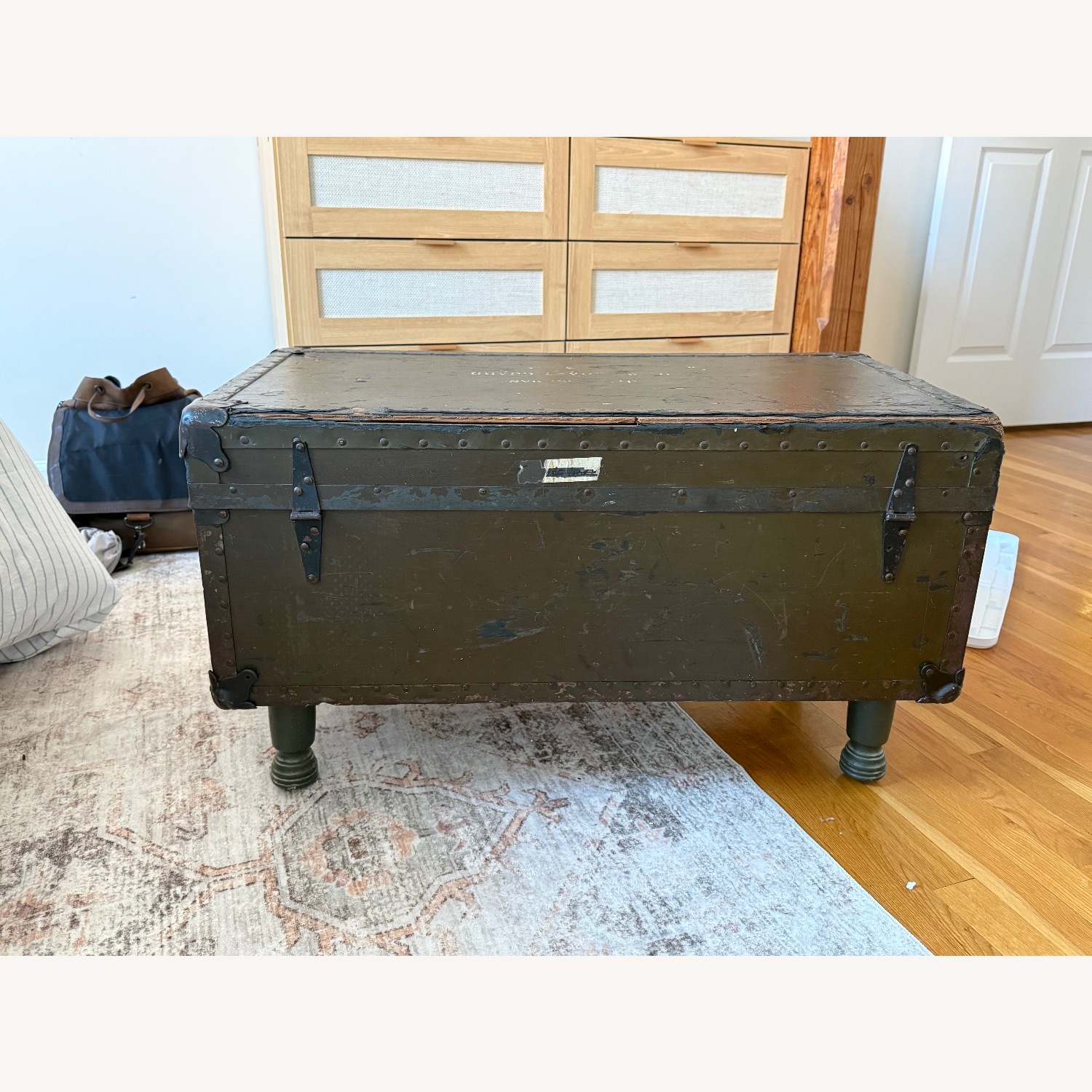 Vintage WWII Military Trunk  - image-9