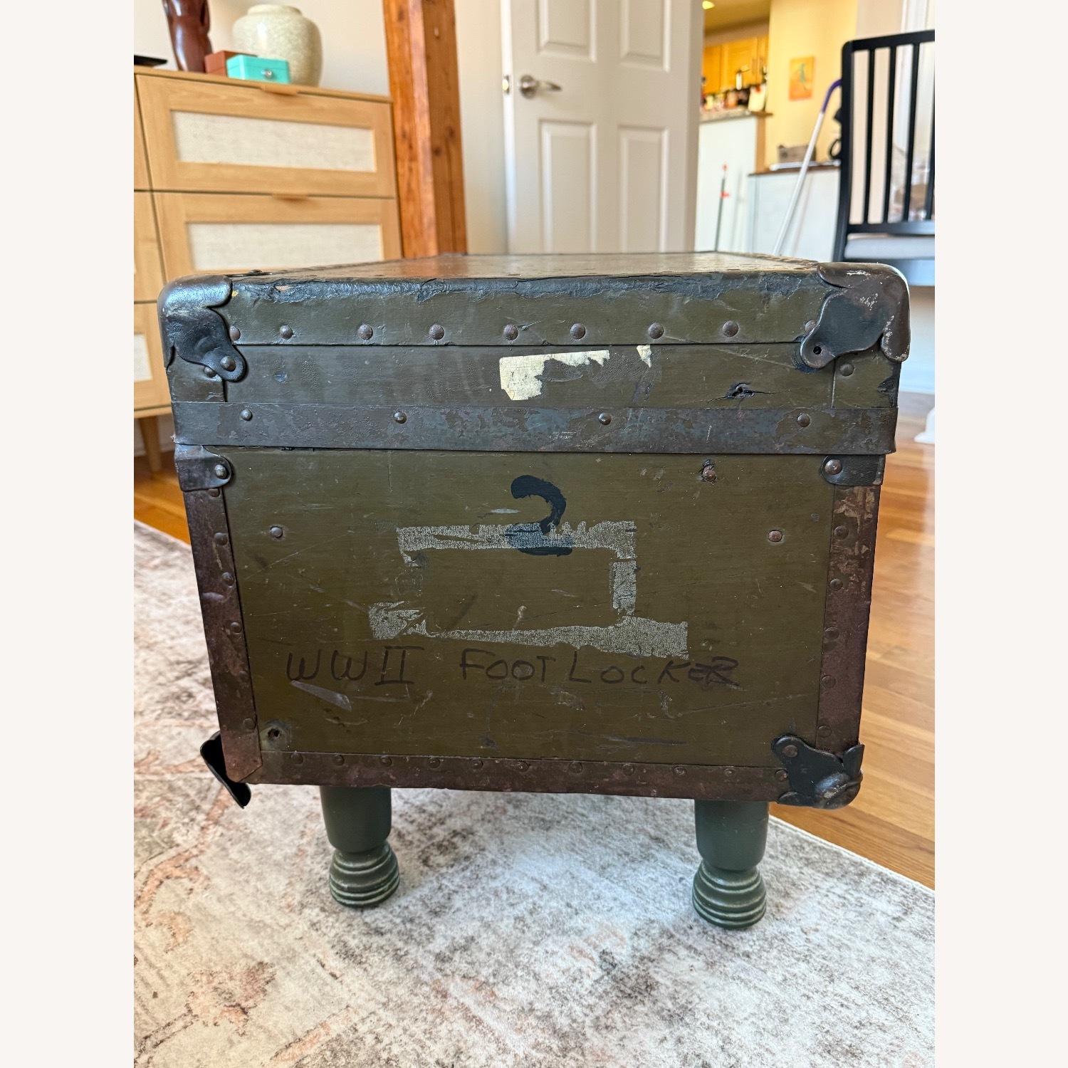 Vintage WWII Military Trunk  - image-2