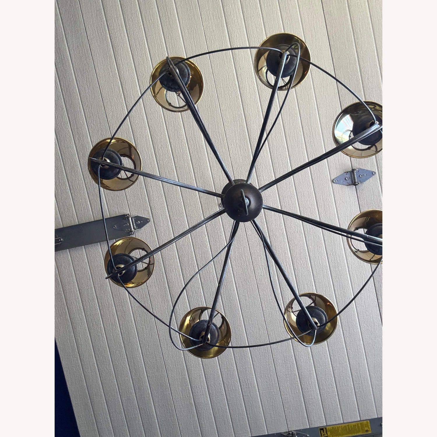 Vintage/Antique Black Metal Ceiling Lamp - image-4