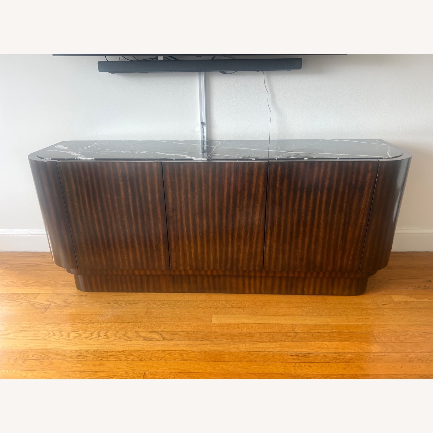 CB2 Dark Brown Wood Media Storage - image-1