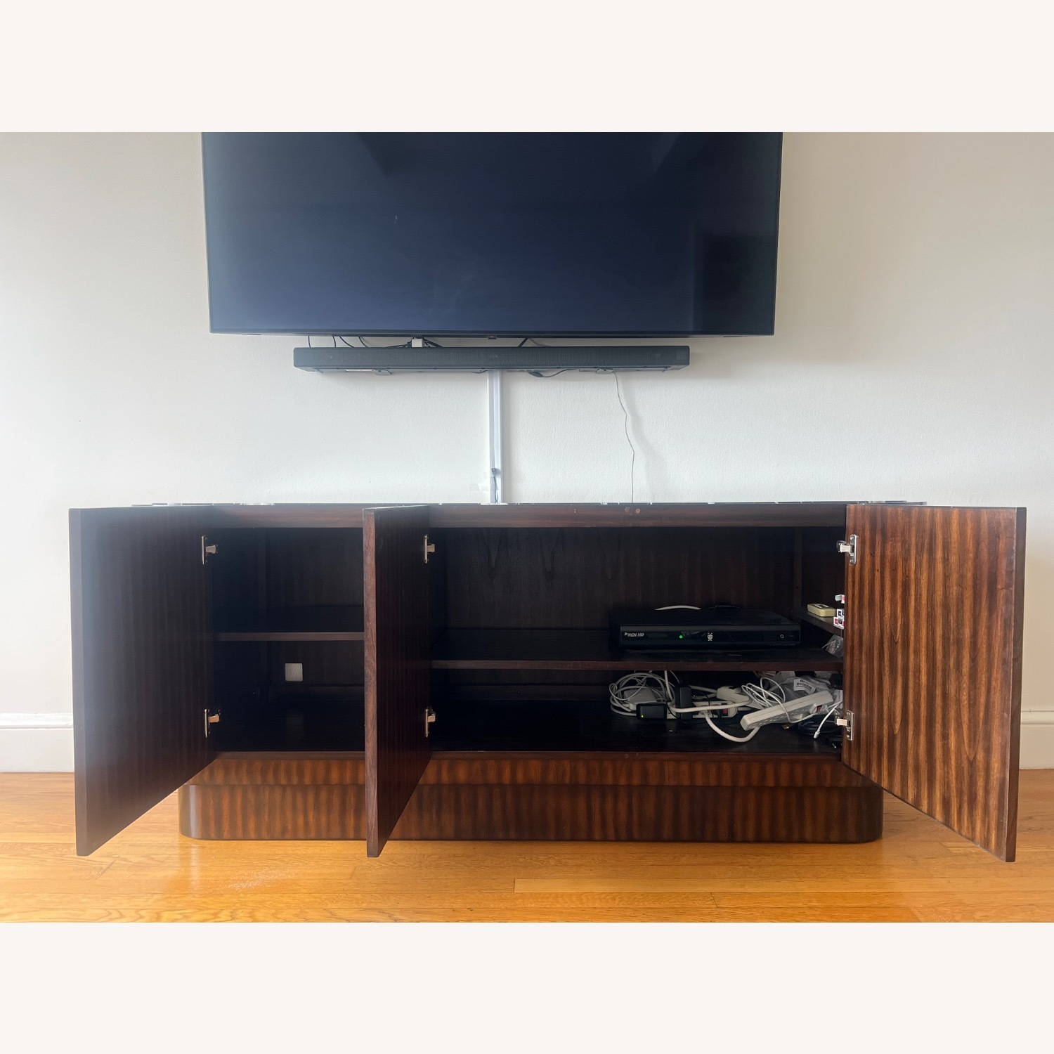 CB2 Dark Brown Wood Media Storage - image-4