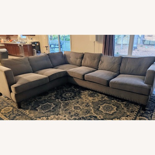 Used Arhaus Dark Walnut 2 Piece Sectional for sale on AptDeco