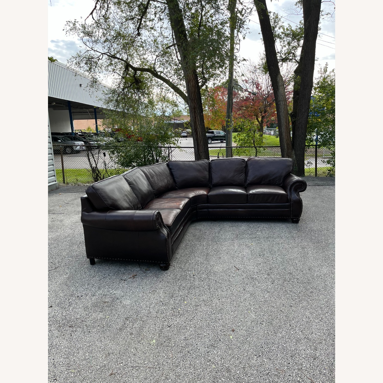 Bernhardt Dark Brown Leather 3+ Piece Sectional - image-4