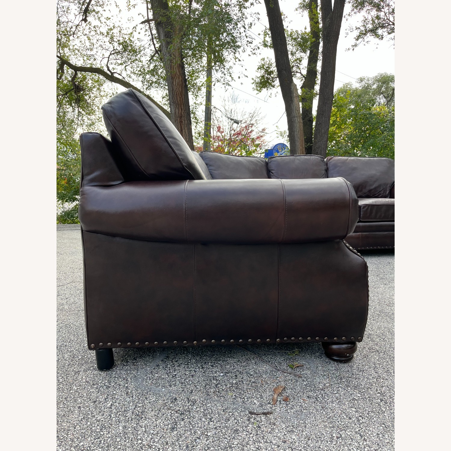 Bernhardt Dark Brown Leather 3+ Piece Sectional - image-3