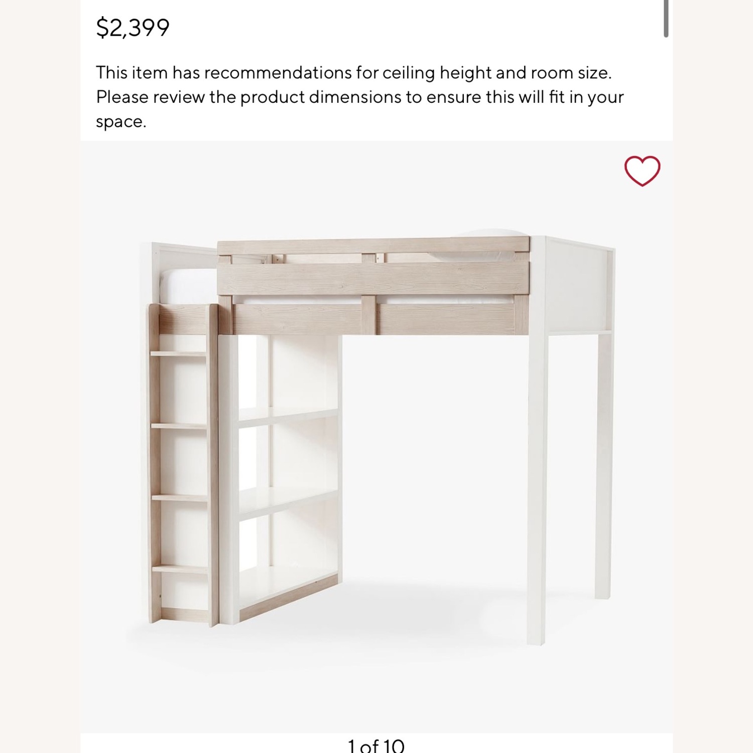 Pottery Barn Teen Rhys White Wood Bunk Bed - image-1