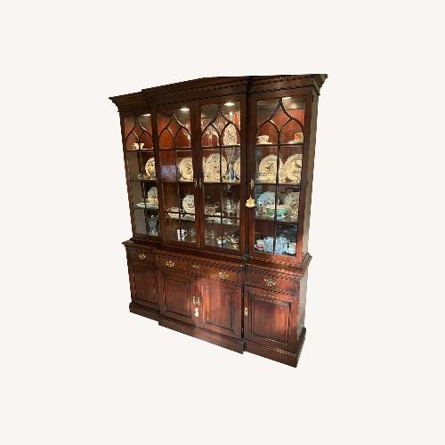Used Statton Furniture Dark Brown Wood Armoire for sale on AptDeco