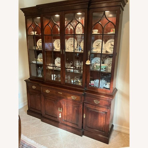 Used Statton Furniture Dark Brown Wood Armoire for sale on AptDeco