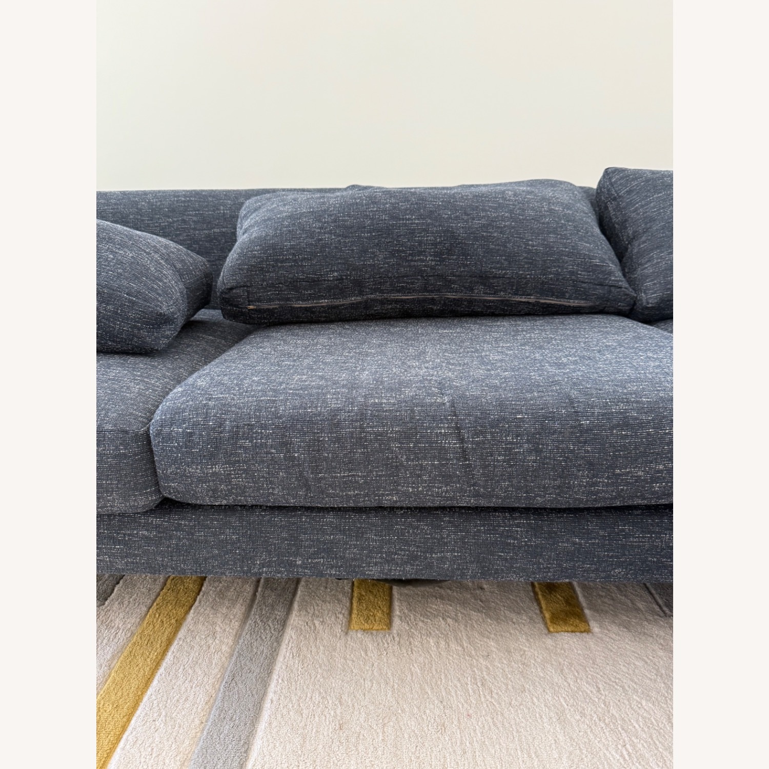 West Elm Harper Blue Fabric 2 Piece Sectional - image-5