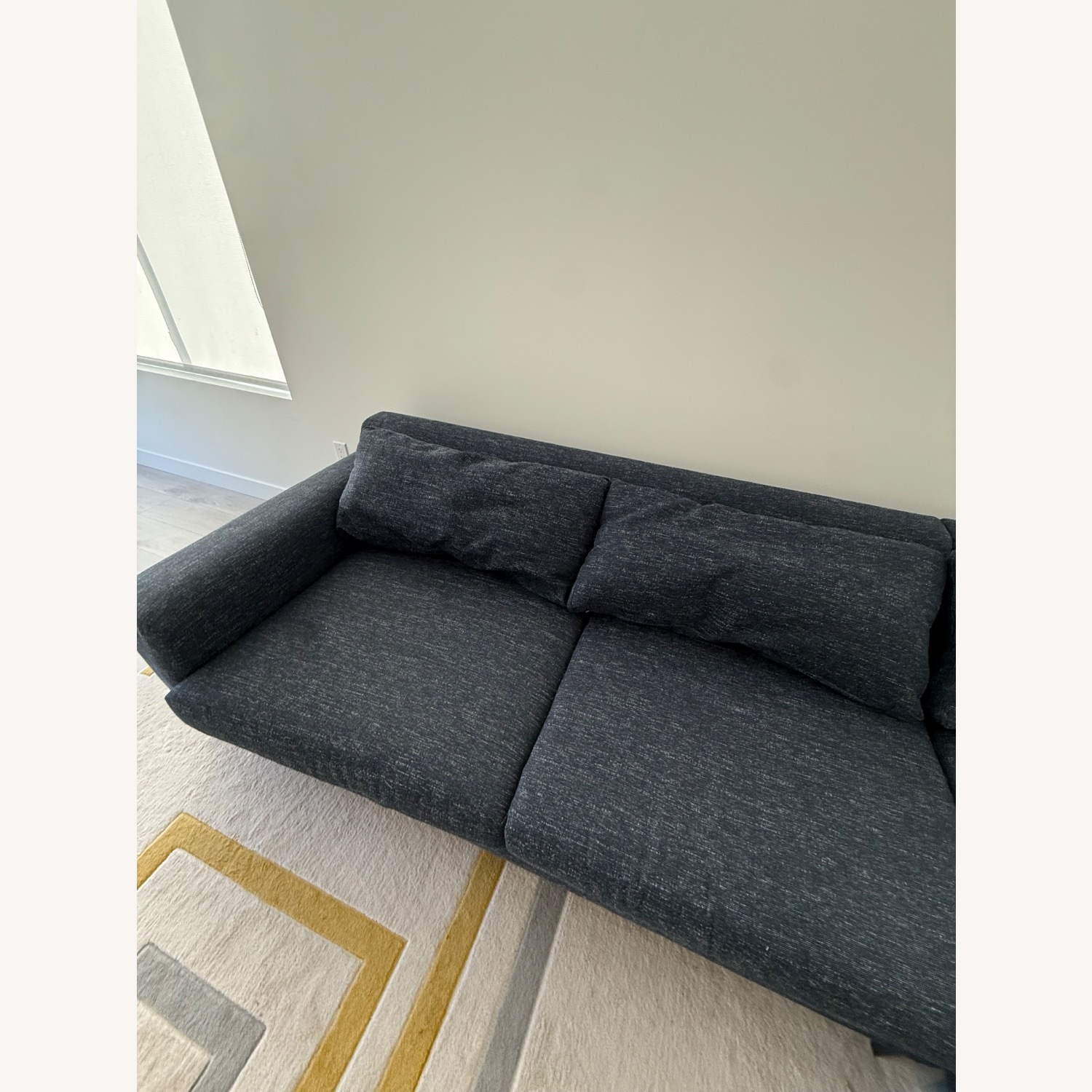 West Elm Harper Blue Fabric 2 Piece Sectional - image-4