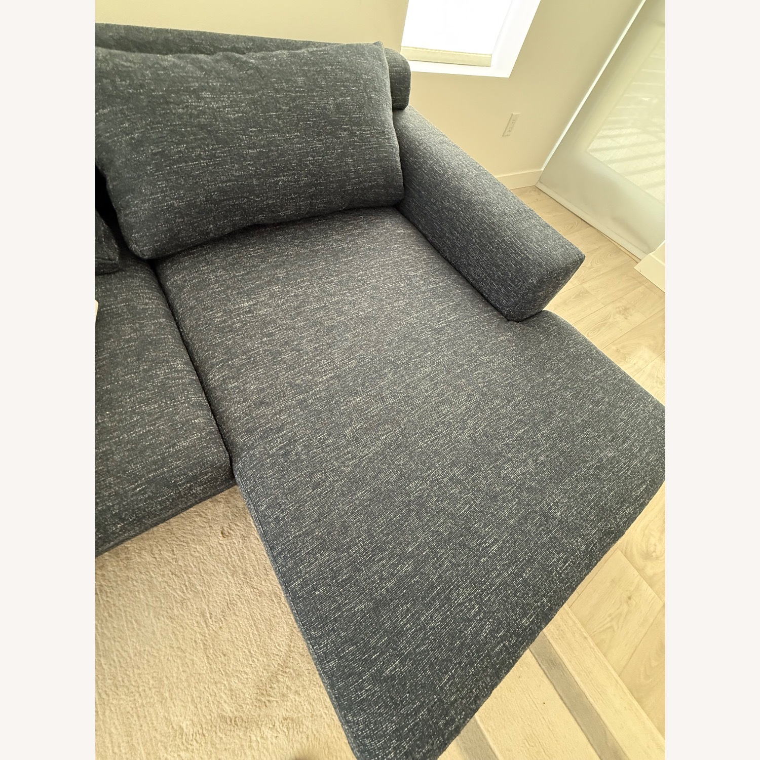 West Elm Harper Blue Fabric 2 Piece Sectional - image-3