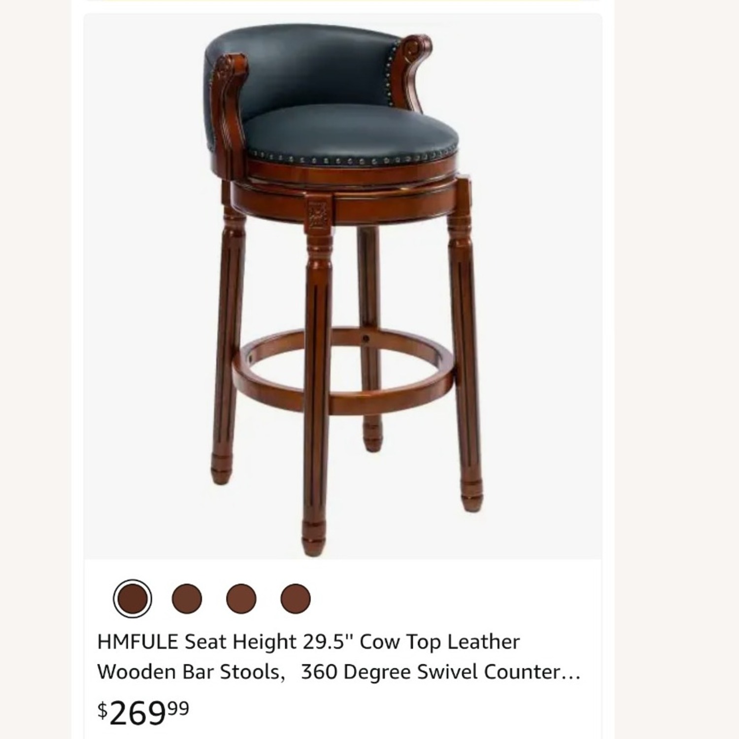 Amazon Bar Height Seat Height29.5" Dark Brown Stools - image-2