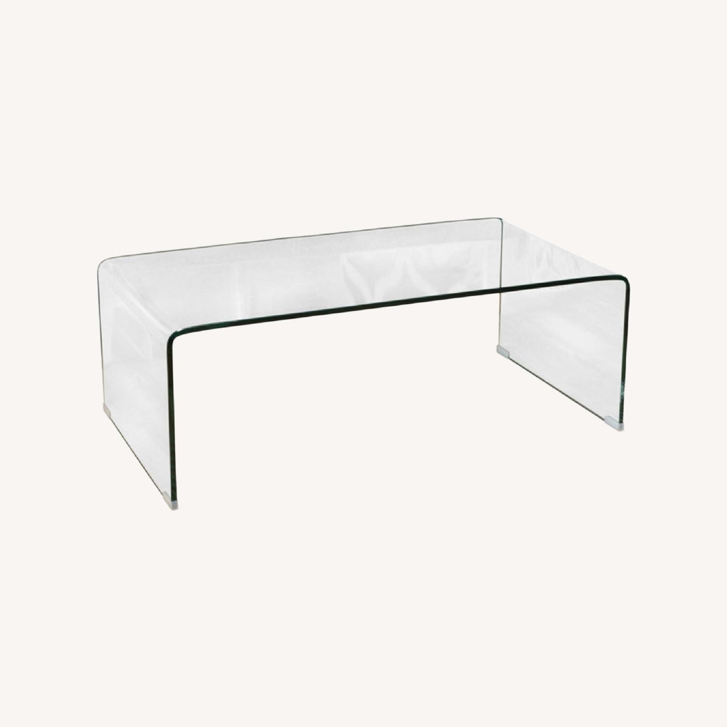 Glass Rectangle Coffee Table by GDF Studio - image-0