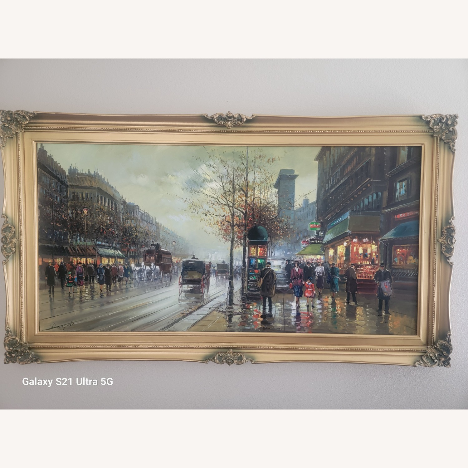 Painting of Paris Street Scene Signed by Dadashi - image-3