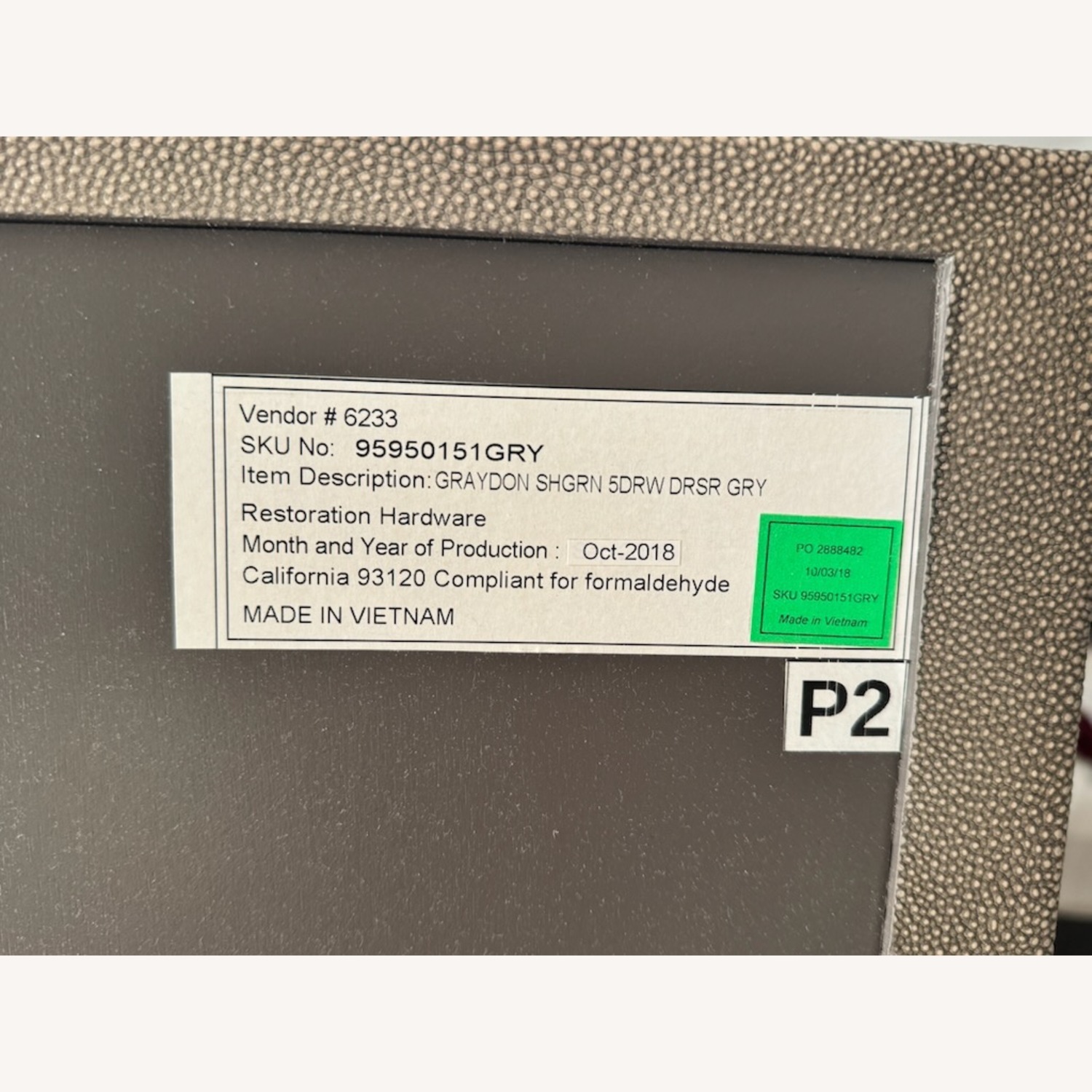 Restoration Hardware Light Gray Wood Armoire - image-3