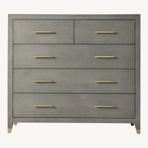 Used Restoration Hardware Light Gray Wood Armoire for sale on AptDeco