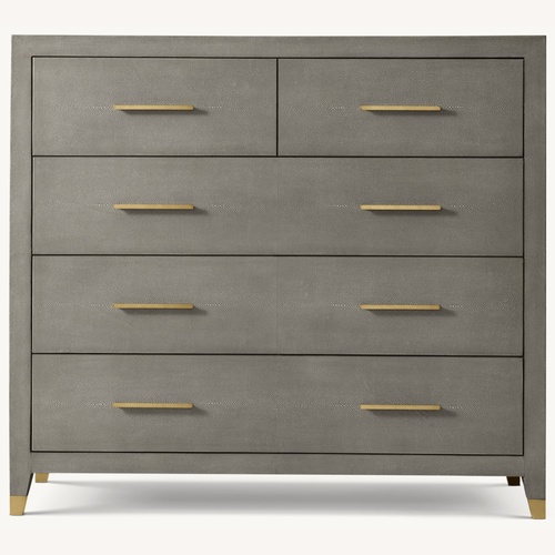 Used Restoration Hardware Light Gray Wood Armoire for sale on AptDeco