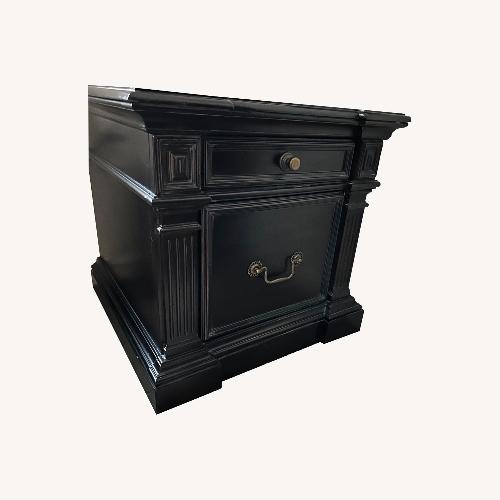 Used Dark Brown Wood Media Storage for sale on AptDeco