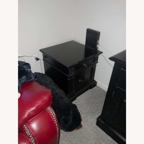 Used Dark Brown Wood Media Storage for sale on AptDeco
