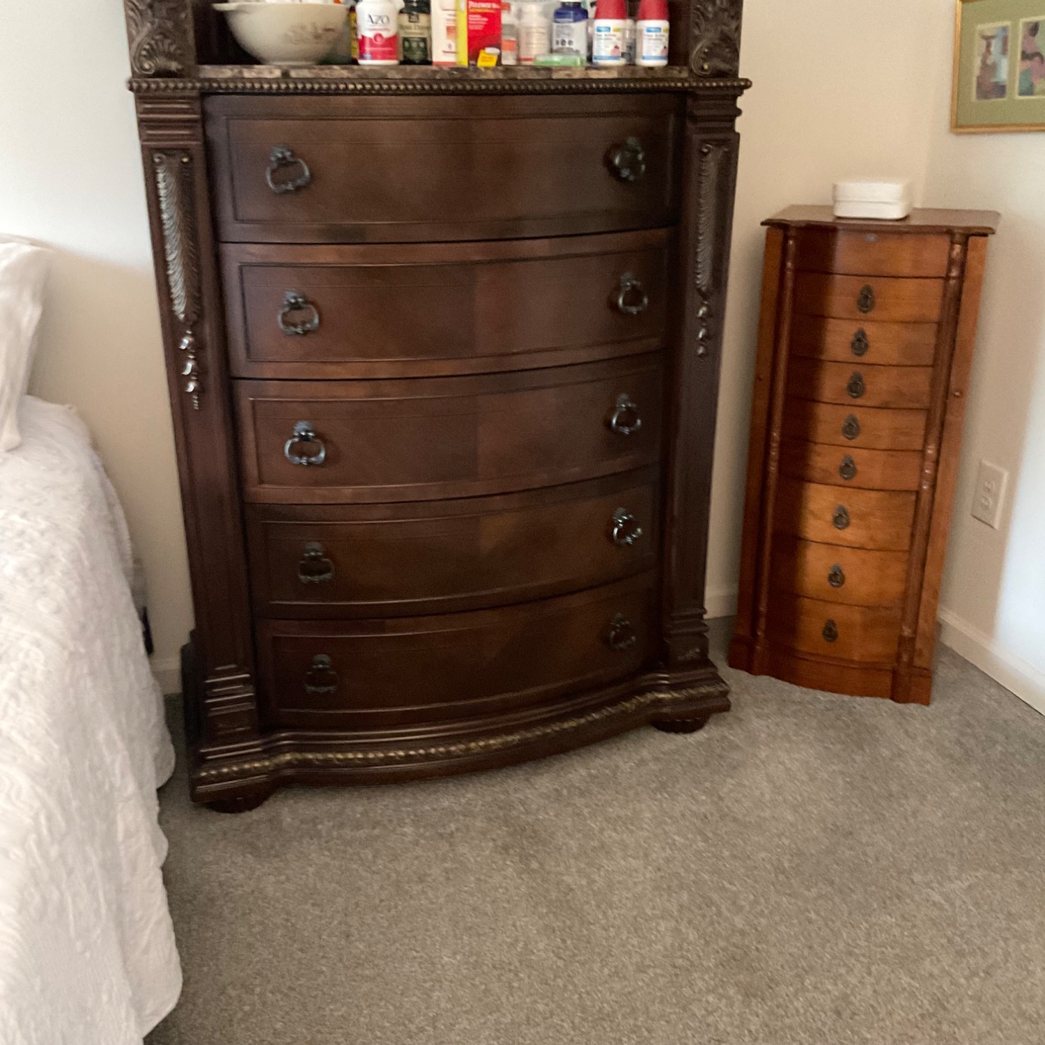 Raymour & Flanigan Dark Brown HIGH Dresser - image-1