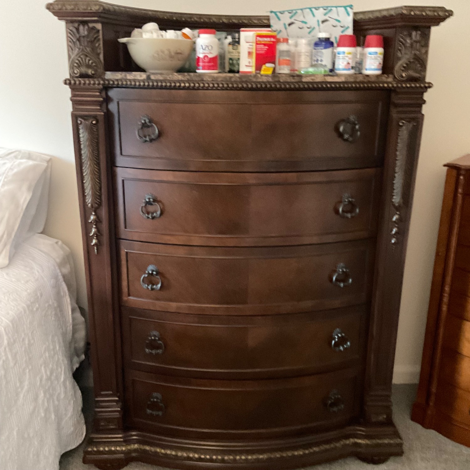 Raymour & Flanigan Dark Brown HIGH Dresser - image-2