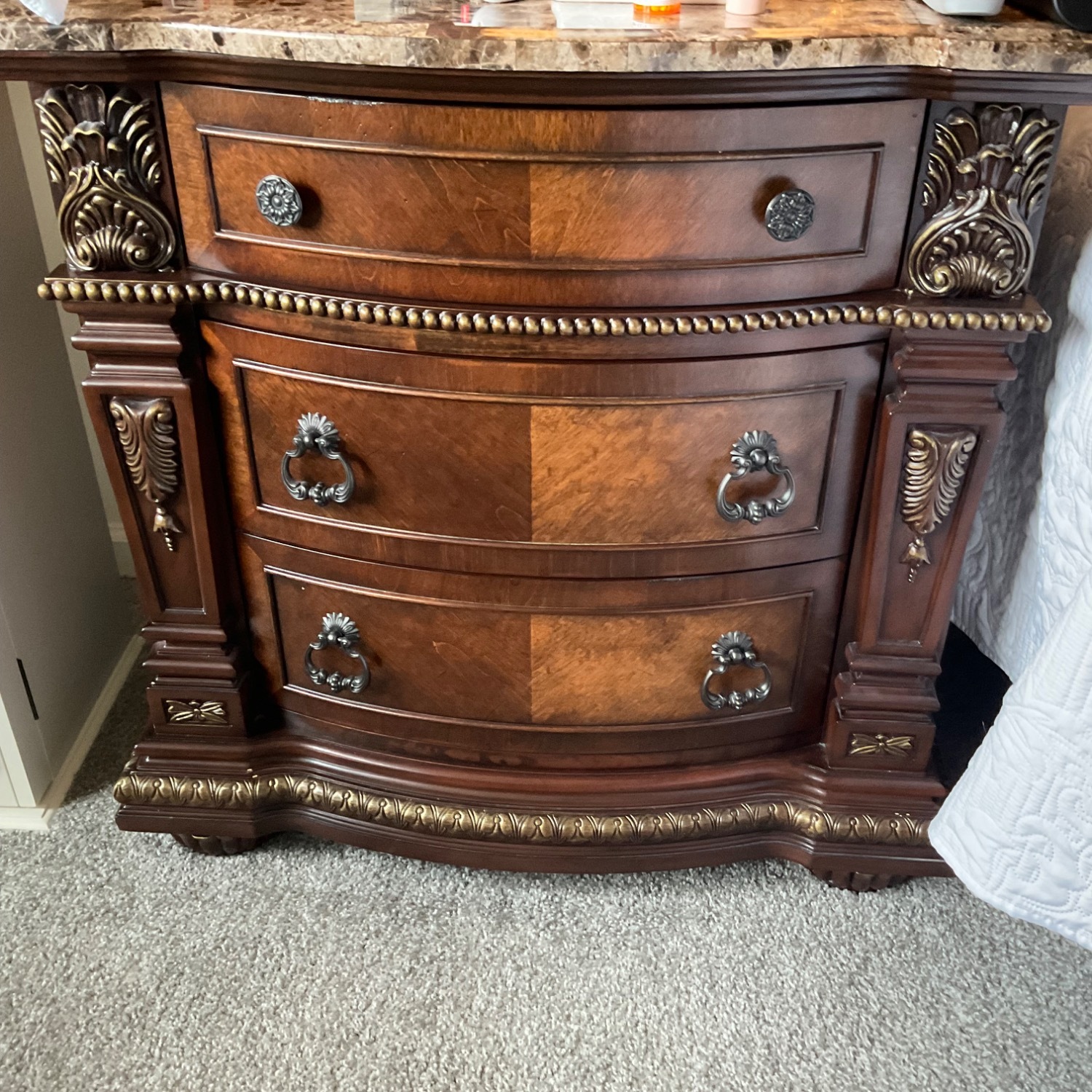 Raymour & Flanigan Wilshire Dark Brown Wood Nightstand - image-1