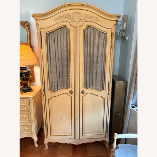 Used Drexel Light Brown Wood Armoire for sale on AptDeco