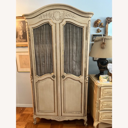 Used Drexel Light Brown Wood Armoire for sale on AptDeco