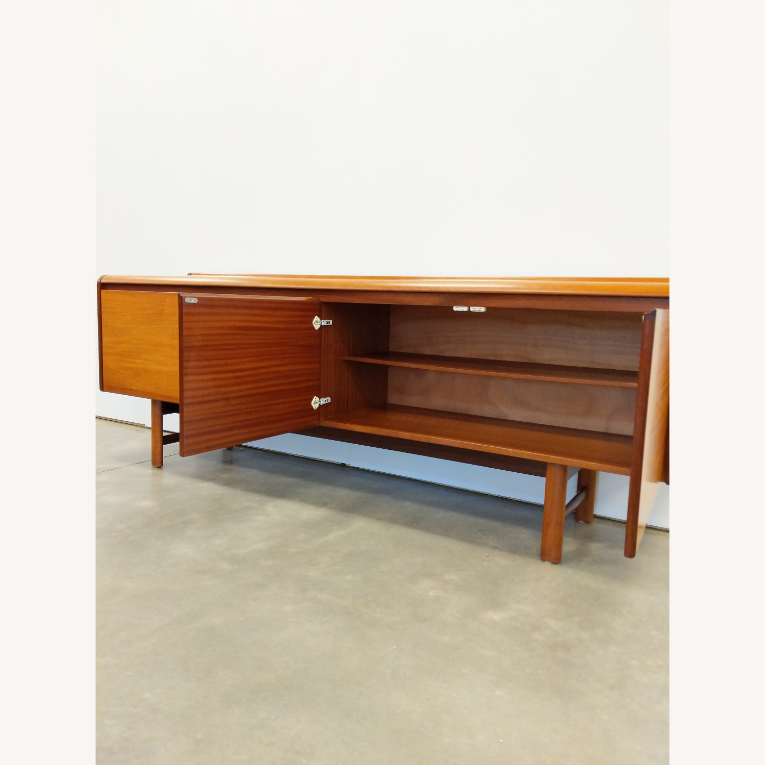 Vintage Mid Century Teak White & Newton Credenza - image-4