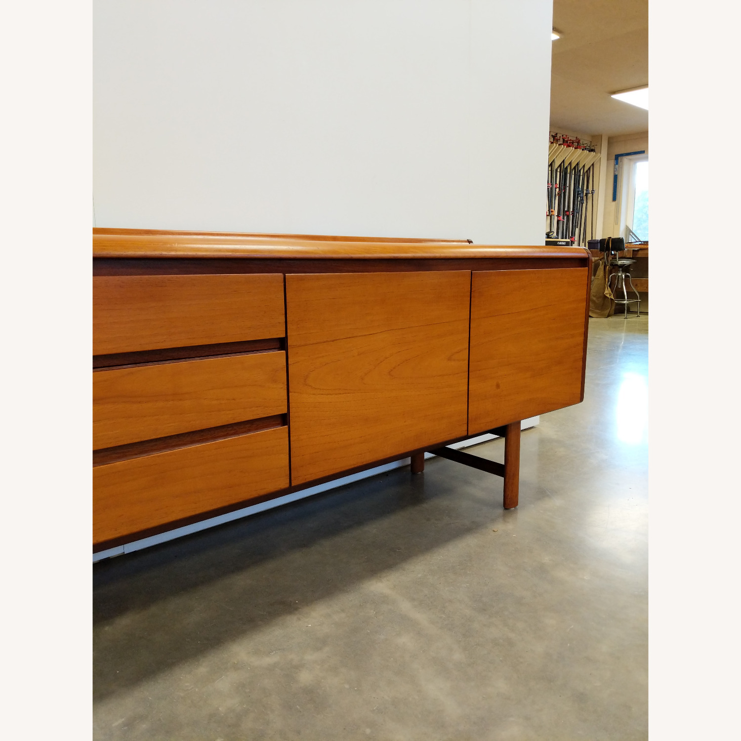 Vintage Mid Century Teak White & Newton Credenza - image-8