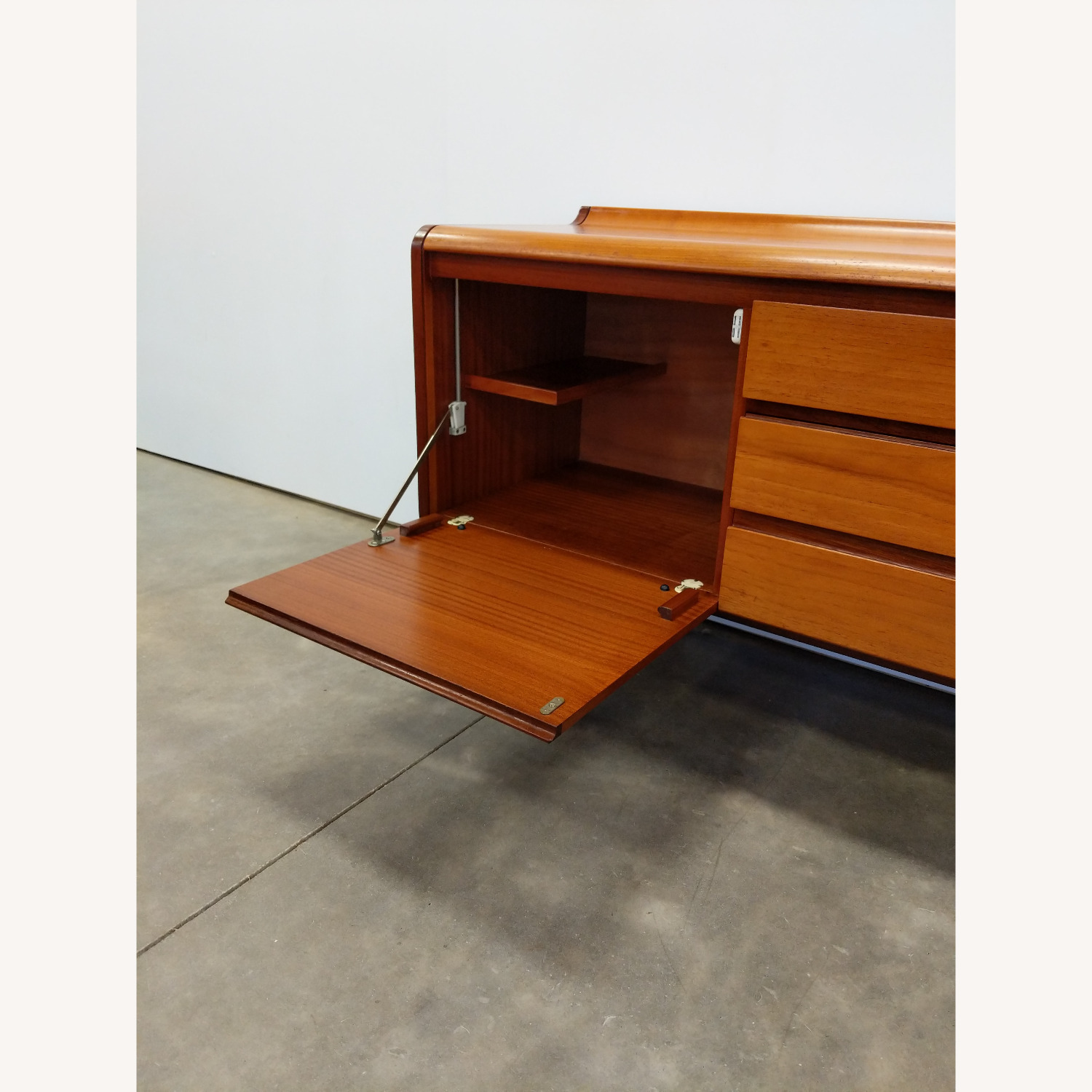 Vintage Mid Century Teak White & Newton Credenza - image-5