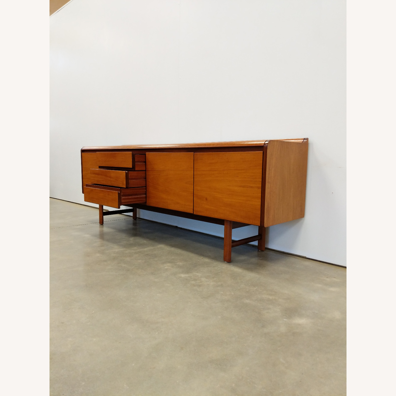 Vintage Mid Century Teak White & Newton Credenza - image-3