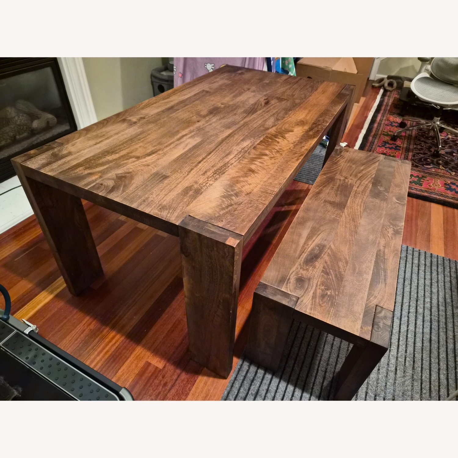 CB2 Blox Dining Table Mango Wood - image-4