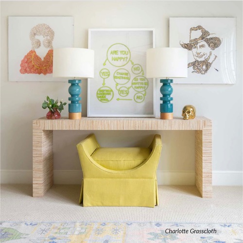 Used Custom Scout Design Studio Raffia Console for sale on AptDeco