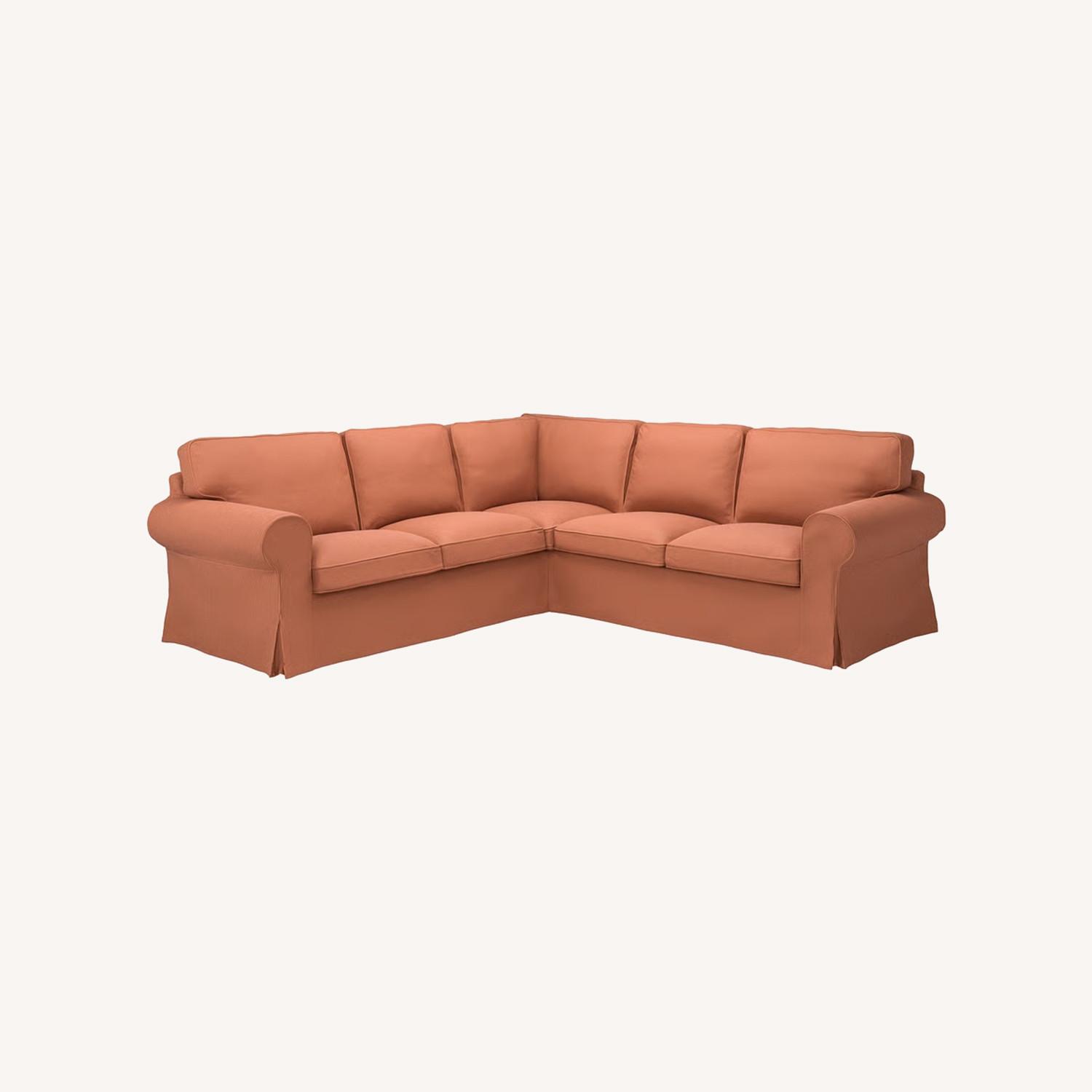 IKEA Light Brown Faux Leather 3+ Piece Sectional - image-0