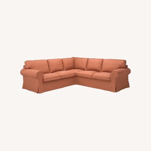 Used IKEA Light Brown Faux Leather 3+ Piece Sectional for sale on AptDeco