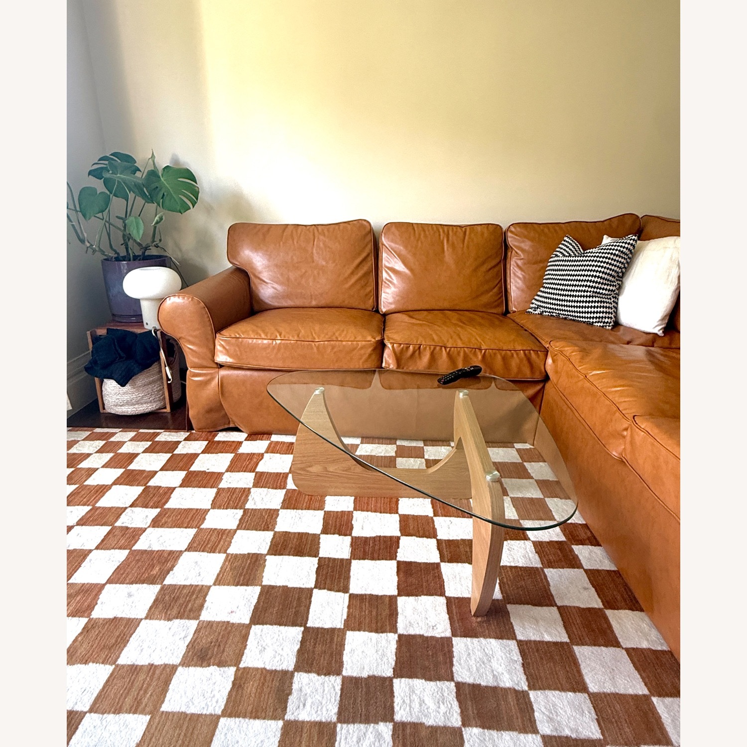 IKEA Light Brown Faux Leather 3+ Piece Sectional - image-2