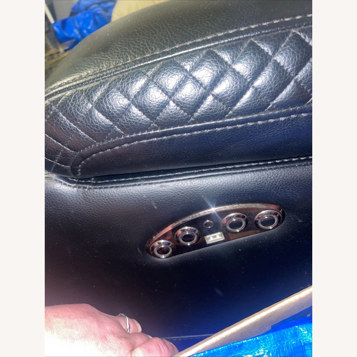 Ashley Furniture Black Leather 3+ Seater Sofa - image-3