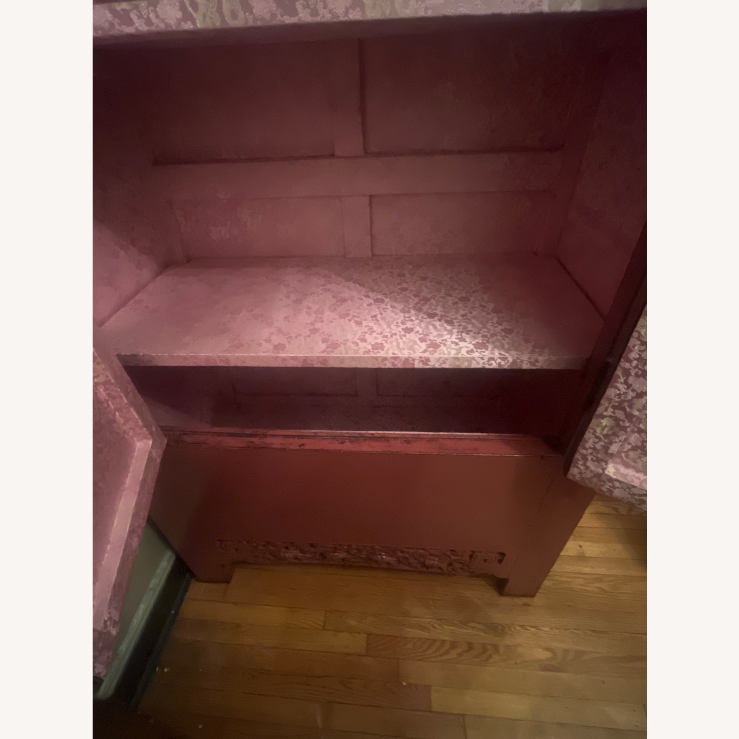 ABC Carpet and Home Pink Antique Wood Armoire - image-6