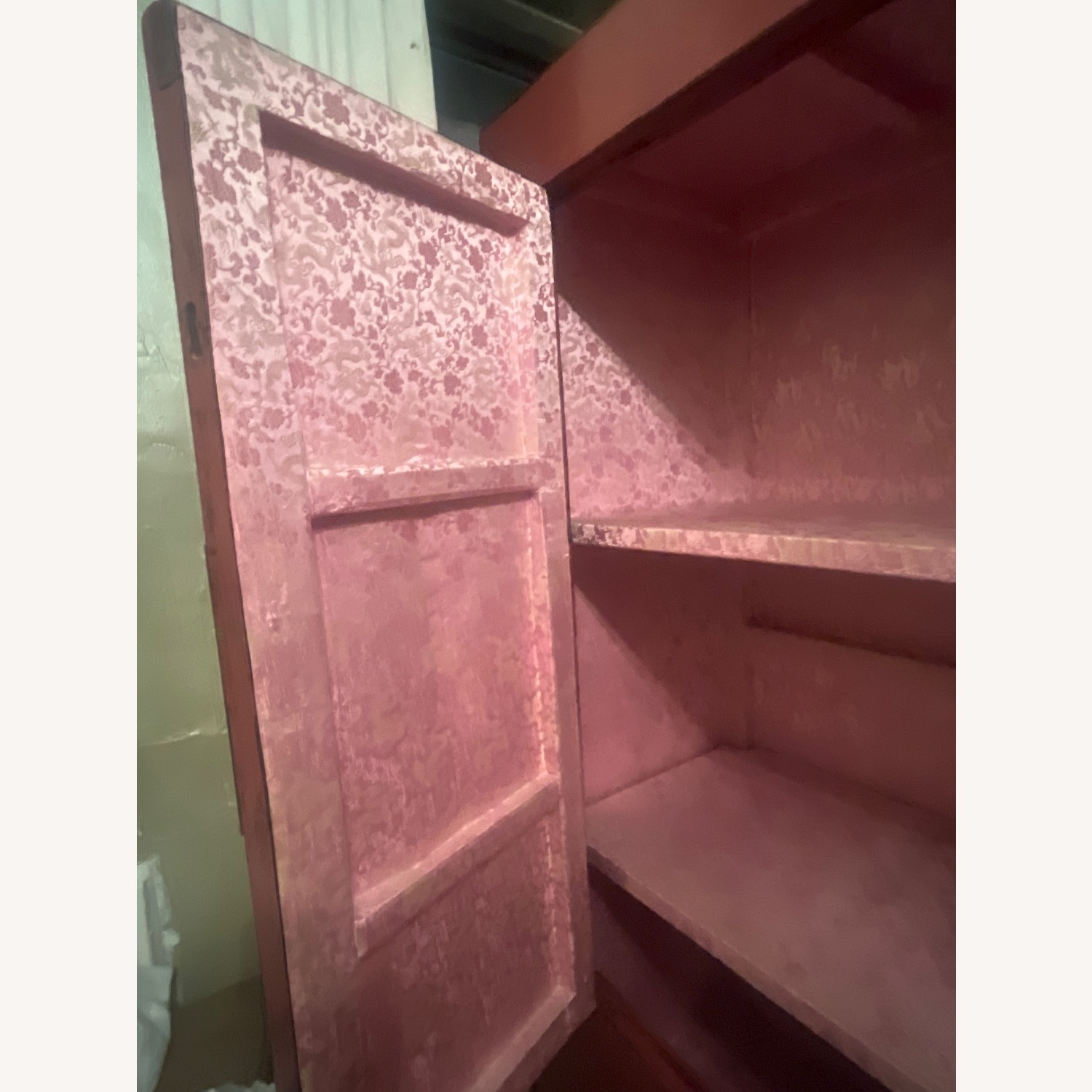 ABC Carpet and Home Pink Antique Wood Armoire - image-5