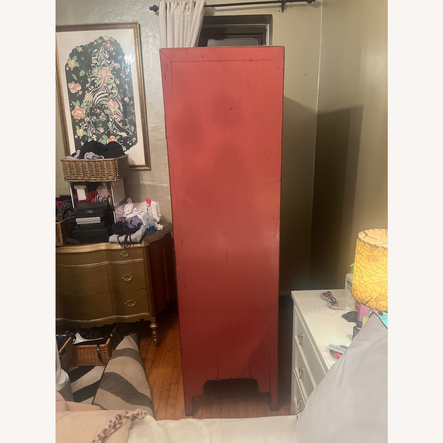 ABC Carpet and Home Pink Antique Wood Armoire - image-2