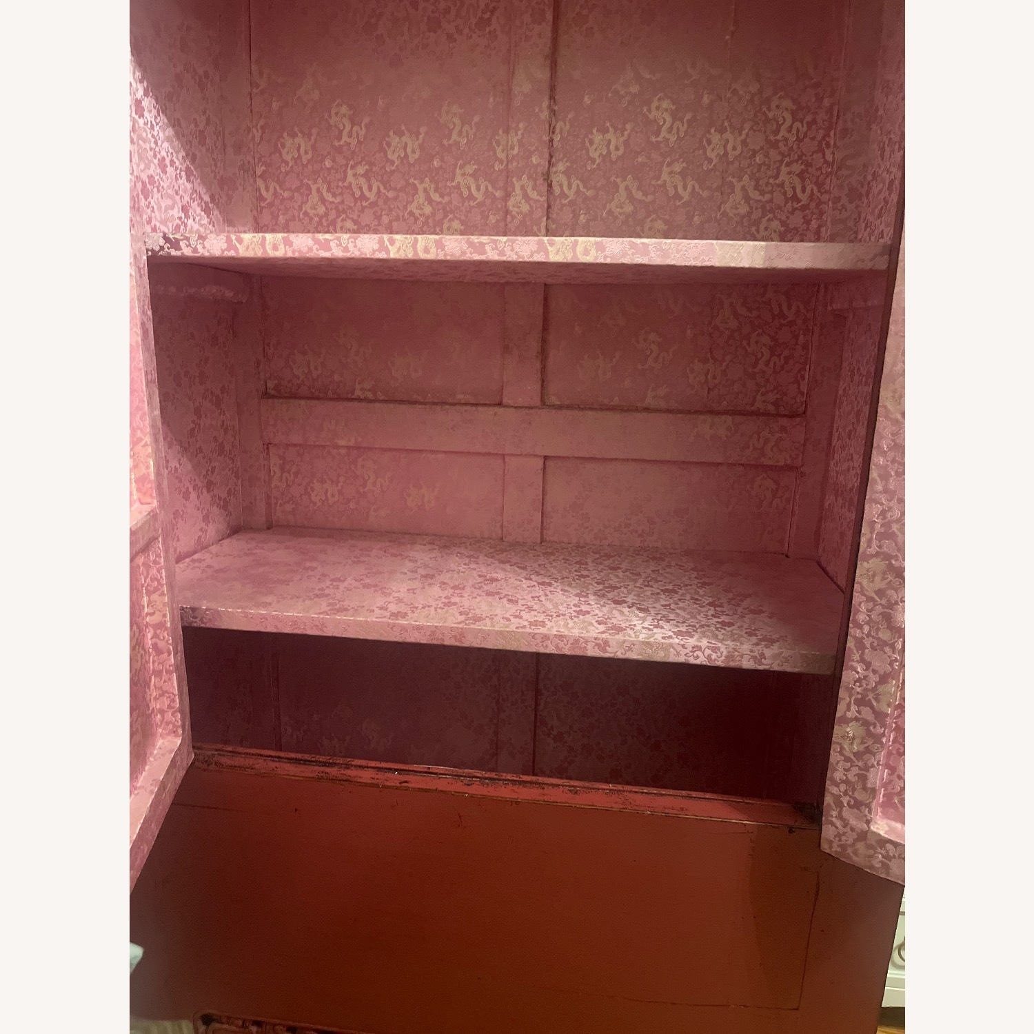 ABC Carpet and Home Pink Antique Wood Armoire - image-8